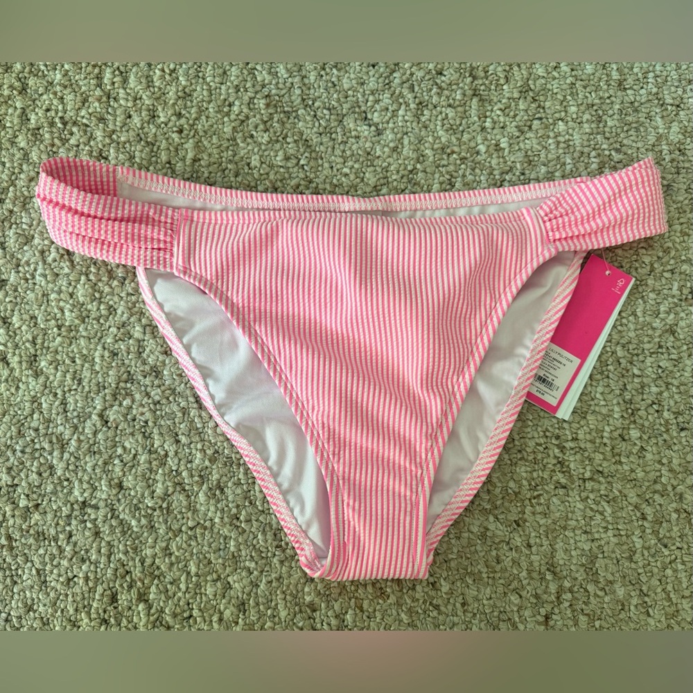 Lilly Pulitzer Pink & White Striped Bikini Bottom